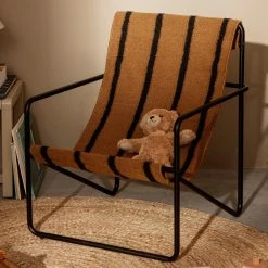 Desert Kids Chair -Designer Table Lamps Sales Ferm Living Desert Chair Kids Black Stripe 3