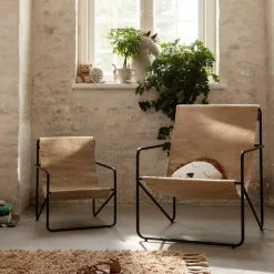 Desert Kids Chair -Designer Table Lamps Sales Ferm Living Desert Chair Kids Black Stripe 4