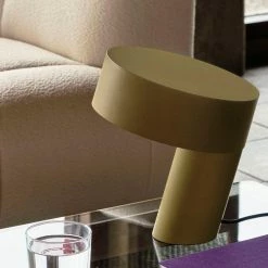 Slant Table Lamp, 2021 -Designer Table Lamps Sales HAY Branch Slant Table Lamp Khaki Green 1