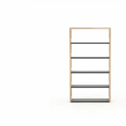 Lap Shelving -Designer Table Lamps Sales High Oak frame with black metal Small Display