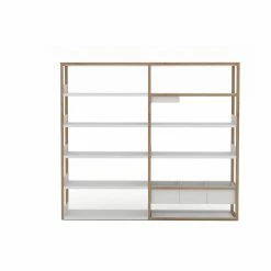 Lap Shelving -Designer Table Lamps Sales High Oak frame with white metal Large 1xDisplay and 1xSto bd685d9c c196 4e2d 9204 ec43b4172541