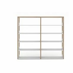 Lap Shelving -Designer Table Lamps Sales High Oak frame with white metal Large Display 0ec90e8d 992d 4df9 befa 74f9b8a21faf