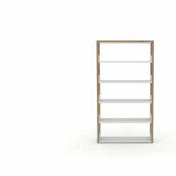 Lap Shelving -Designer Table Lamps Sales High Oak frame with white metal Small Display