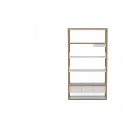 Lap Shelving -Designer Table Lamps Sales High Oak frame with white metal Small Storage 35987a16 135c 47c3 84bc fc8290e4b926