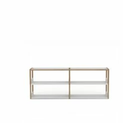 Lap Shelving -Designer Table Lamps Sales Low Oak frame with white metal Large Display ca9cb0e0 3ab8 43b5 be1e b6367e66bee5