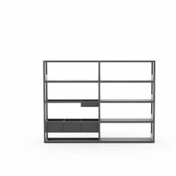 Lap Shelving -Designer Table Lamps Sales Medium Black frame with black metal Large 1xDisplay and 1xSt