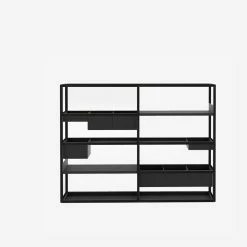 Lap Shelving -Designer Table Lamps Sales Medium Black frame with black metal Large Storage