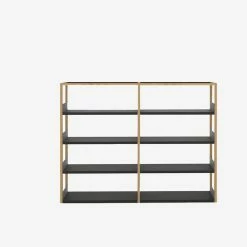 Lap Shelving -Designer Table Lamps Sales Medium Oak frame with black metal Large Display