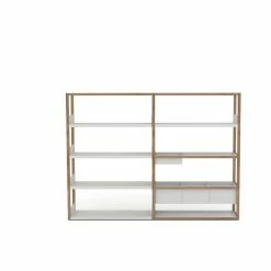 Lap Shelving -Designer Table Lamps Sales Medium Oak frame with white metal Large 1xDisplay and 1xS 93c304f5 cbb8 4b48 99d7 f3b2a12f9260