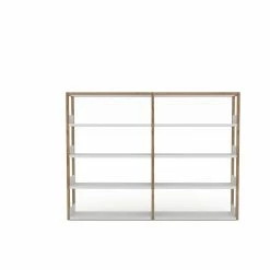 Lap Shelving -Designer Table Lamps Sales Medium Oak frame with white metal Large Display 625a6d0d 420a 4d64 84fa 60cea24bf059
