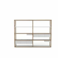 Lap Shelving -Designer Table Lamps Sales Medium Oak frame with white metal Large Storage d19ef348 ac70 4c5e aca9 250e5be23bc3