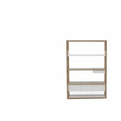 Lap Shelving -Designer Table Lamps Sales Medium Oak frame with white metal Small Storage 5ec2eb56 17e7 4910 baca c17c2d28b37c