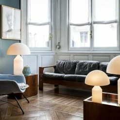 Atollo Glass, 1977 -Designer Table Lamps Sales Oluce Vico Magistretti Atollo 235 336 237 7