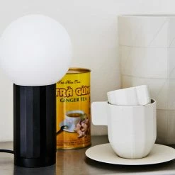 Turn On Table Lamp, 2015 -Designer Table Lamps Sales Turn On black Paper porcelain coffee cup Paper porcelain espresso saucer