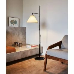 Funiculi Floor Lamp With Fabric Shade, 2018 -Designer Table Lamps Sales marset funiculi floor fabric 1