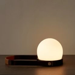 Carrie Table Lamp, Leather -Designer Table Lamps Sales menu norm architects carrie table lamp leather brushed brass 10