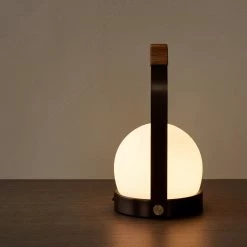 Carrie Table Lamp, Leather -Designer Table Lamps Sales menu norm architects carrie table lamp leather brushed brass 9