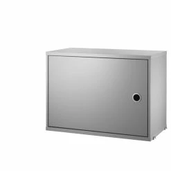 String Cabinet, Swing Door -Designer Table Lamps Sales string swing door cabinet grey 1