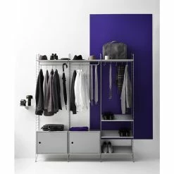 String Cabinet, Swing Door -Designer Table Lamps Sales string swing door cabinet grey 2