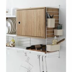 String Cabinet, Swing Door -Designer Table Lamps Sales string swing door cabinet oak 2