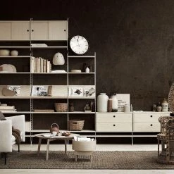 String Magazine Wood Shelf, 1949 -Designer Table Lamps Sales string system wood magazine shelf2