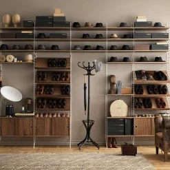 String Magazine Wood Shelf, 1949 -Designer Table Lamps Sales string system wood magazine shelf5