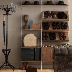 String Magazine Wood Shelf, 1949 -Designer Table Lamps Sales string system wood magazine shelf9