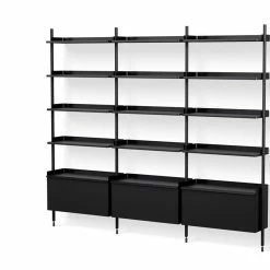 Pier Shelving System, Combination 123 - 3 Columns