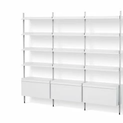 Pier Shelving System, Combination 123 - 3 Columns 9 Pier Shelving System, Combination 123 - 3 Columns -Designer Table Lamps Sales twentytwentyone HAY Ronan and Erwan Bouroullec Pier Shelving combination 123 3