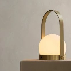 Carrie Table Lamp, Brushed Brass