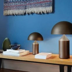 Atollo Metal, 1977 -Designer Table Lamps Sales twentytwentyone oluce atollo satin bronze 1